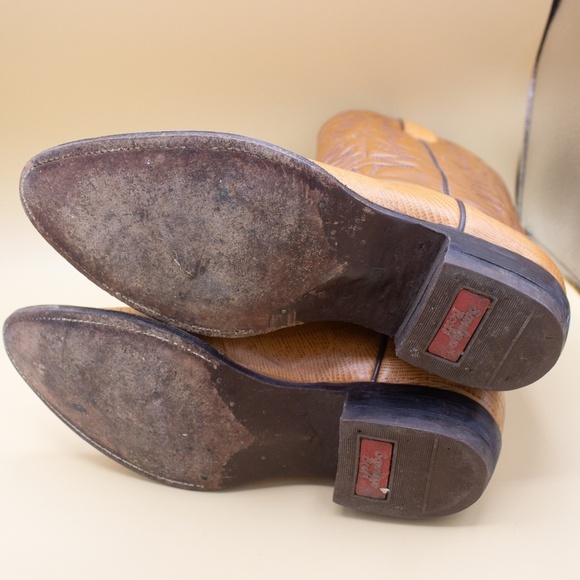 San Diego Leather Cowboy Boots Made in Mexico Women's Size 6 - Picture 11 of 11